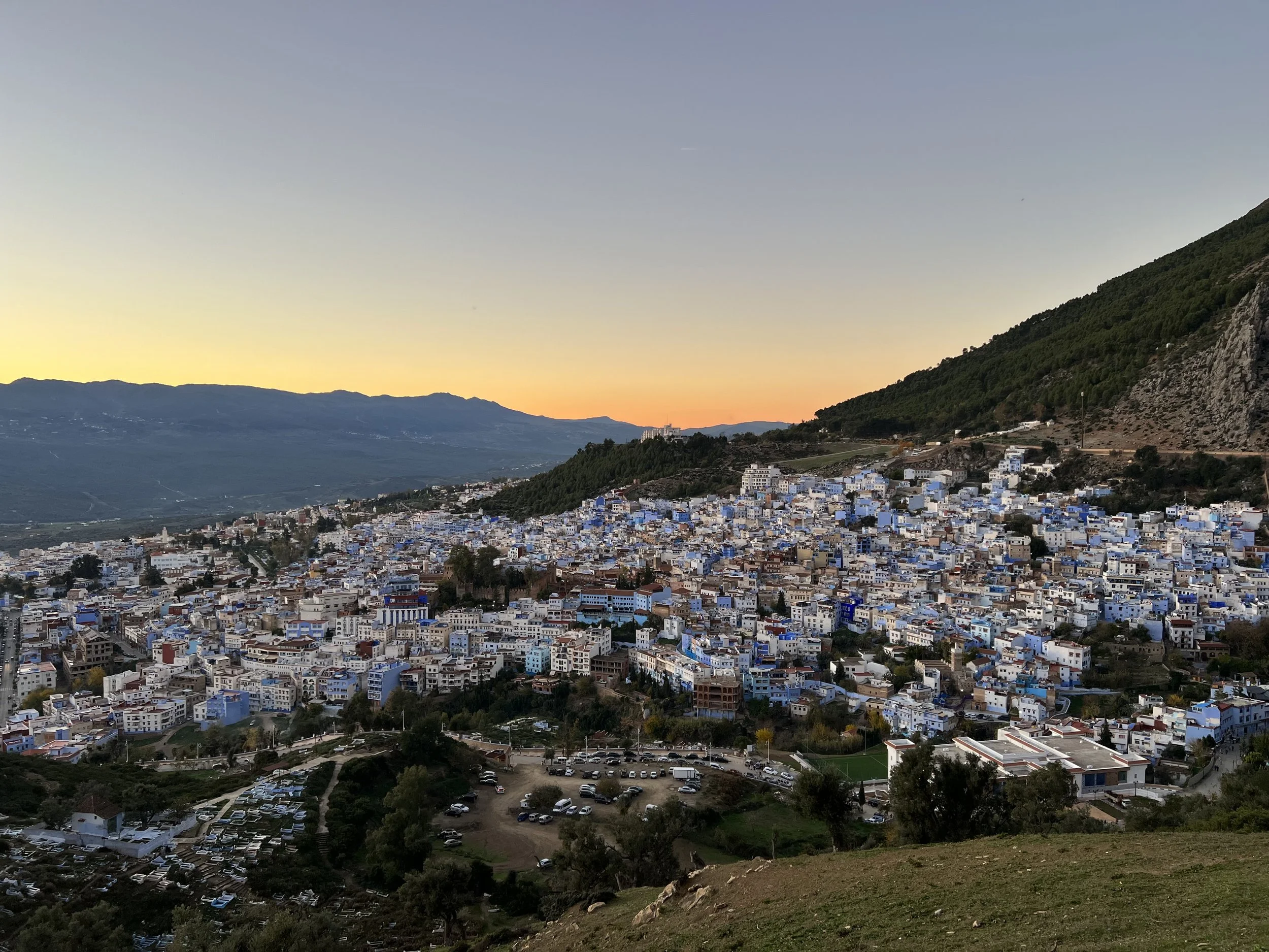   Watching the sunset from Bouzafer Mosque.    Photo credit: Slon, 2023. 