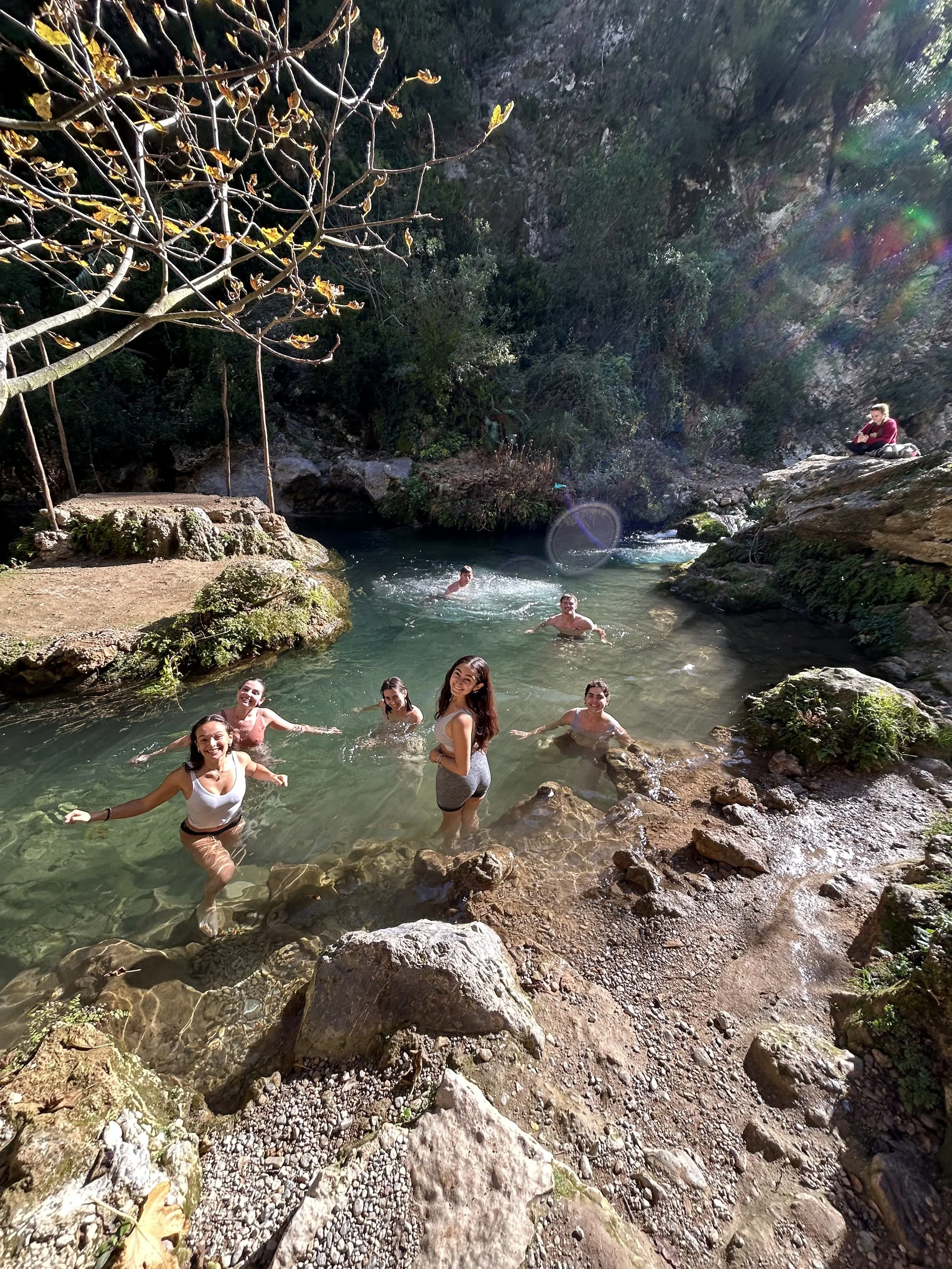   After being city-bound in Rabat, we were all ravenous for some nature. A taxi ride away from Chefchaouen is the beautiful Akchour National Park where we spent the afternoon frolicking.   Photo credit: Coffman, 2023. 