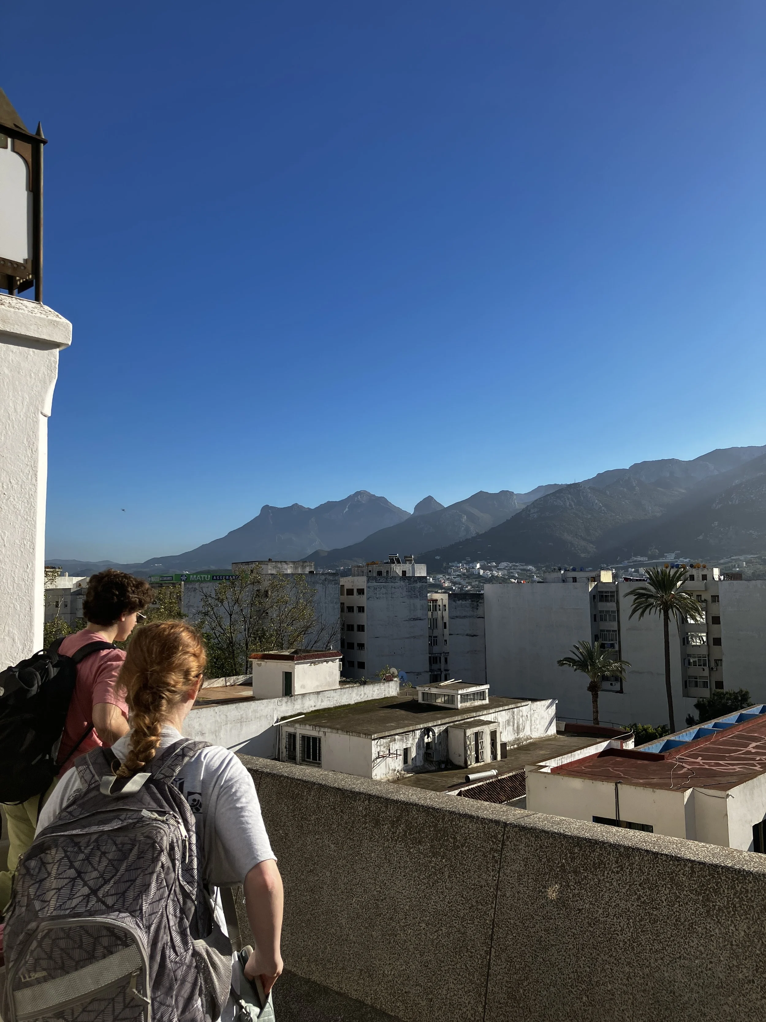   Some of us started by taking the bus to Tetouan to explore “The White Dove,” a city known for its mountainous views and Andalusian architecture.   Photo credit: Slon, 2023. 