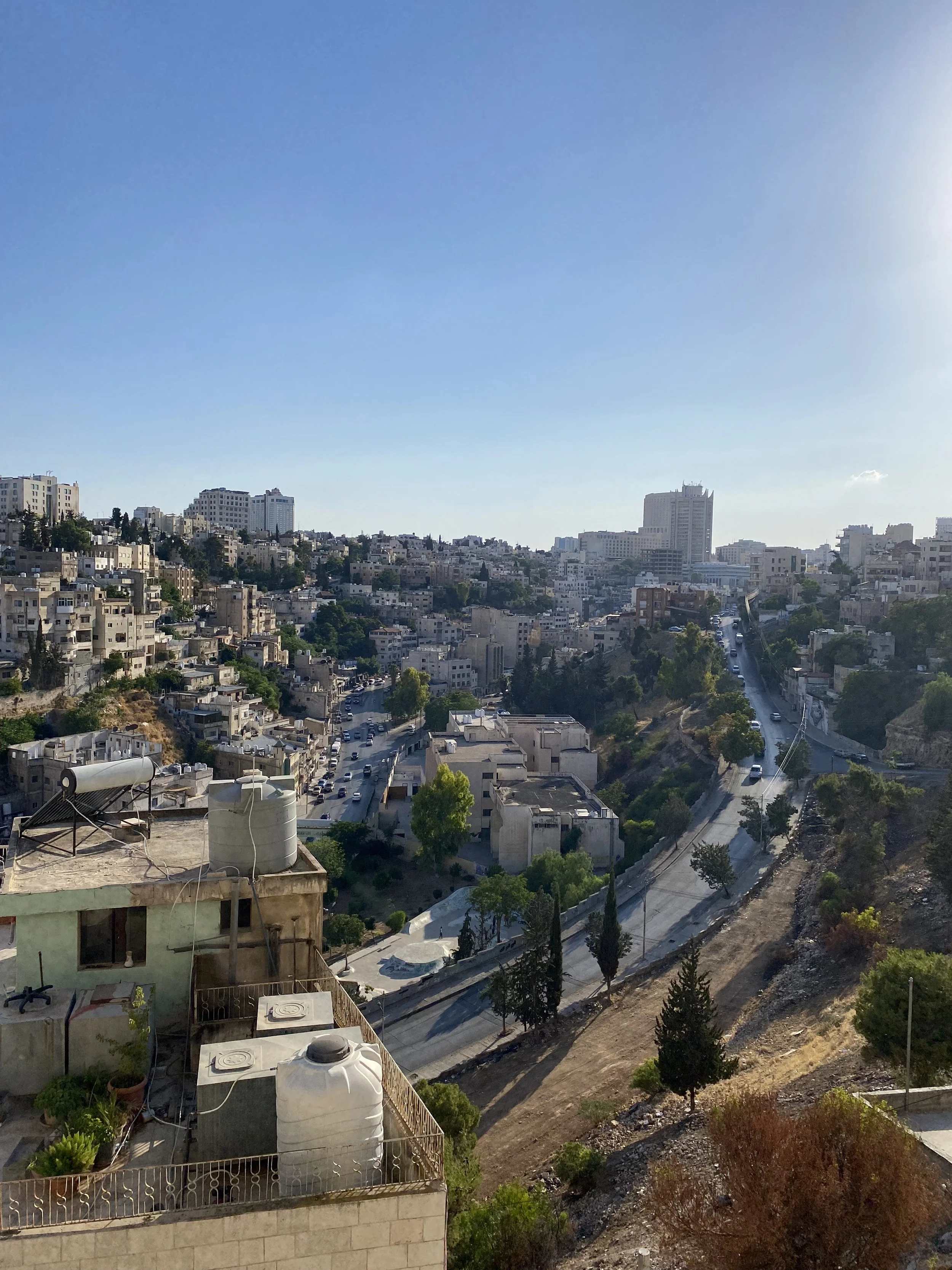   This view from a coffee shop on Jabal Weibdeh in Amman showcases a classic example of the hills in the city.  