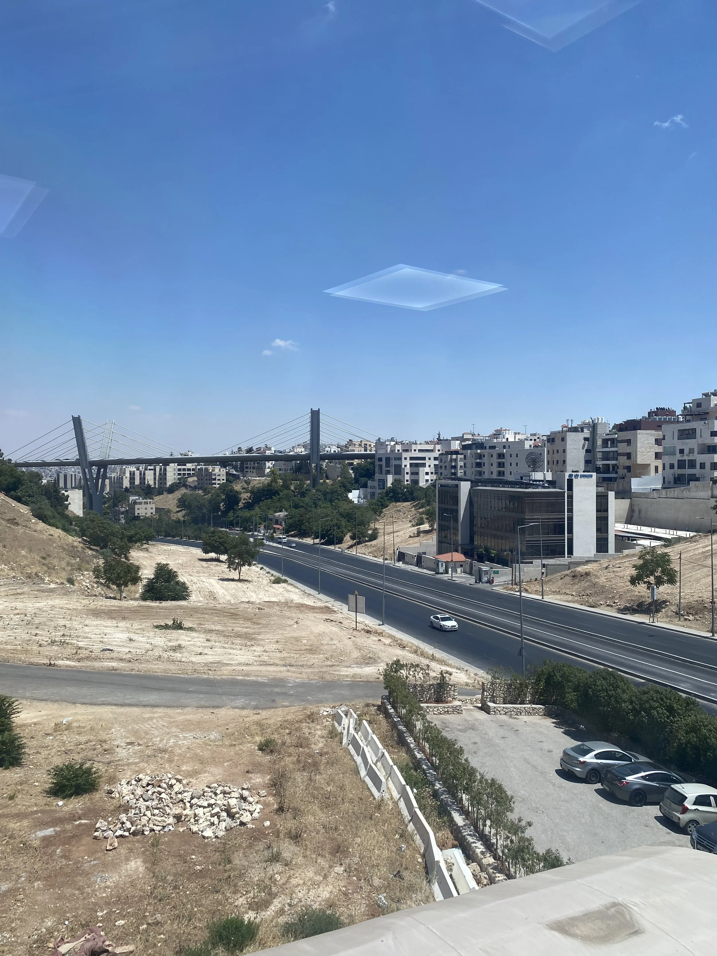   This is the view from my classroom in Amideast, showing Wadi Abdoun, which is the valley in which Amideast is located in.  