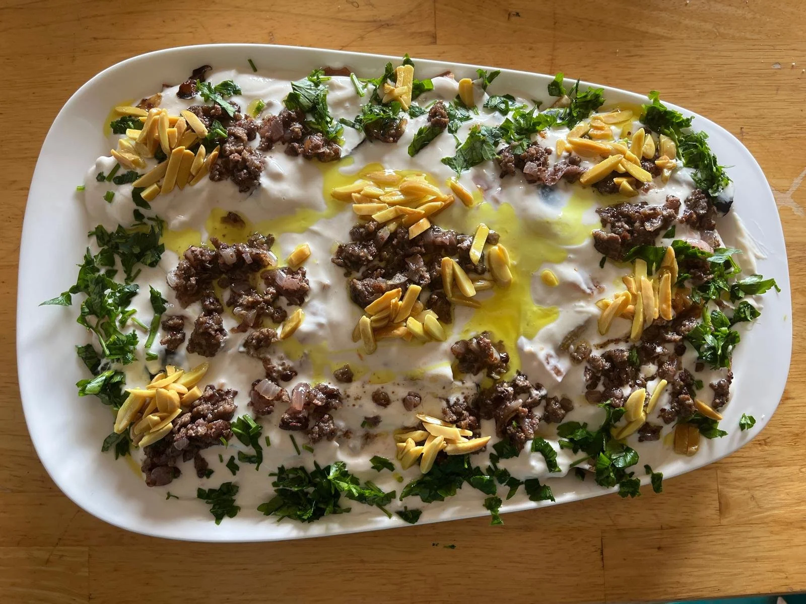 "Recipe for Eggplant Fatteh" by Claire Morris