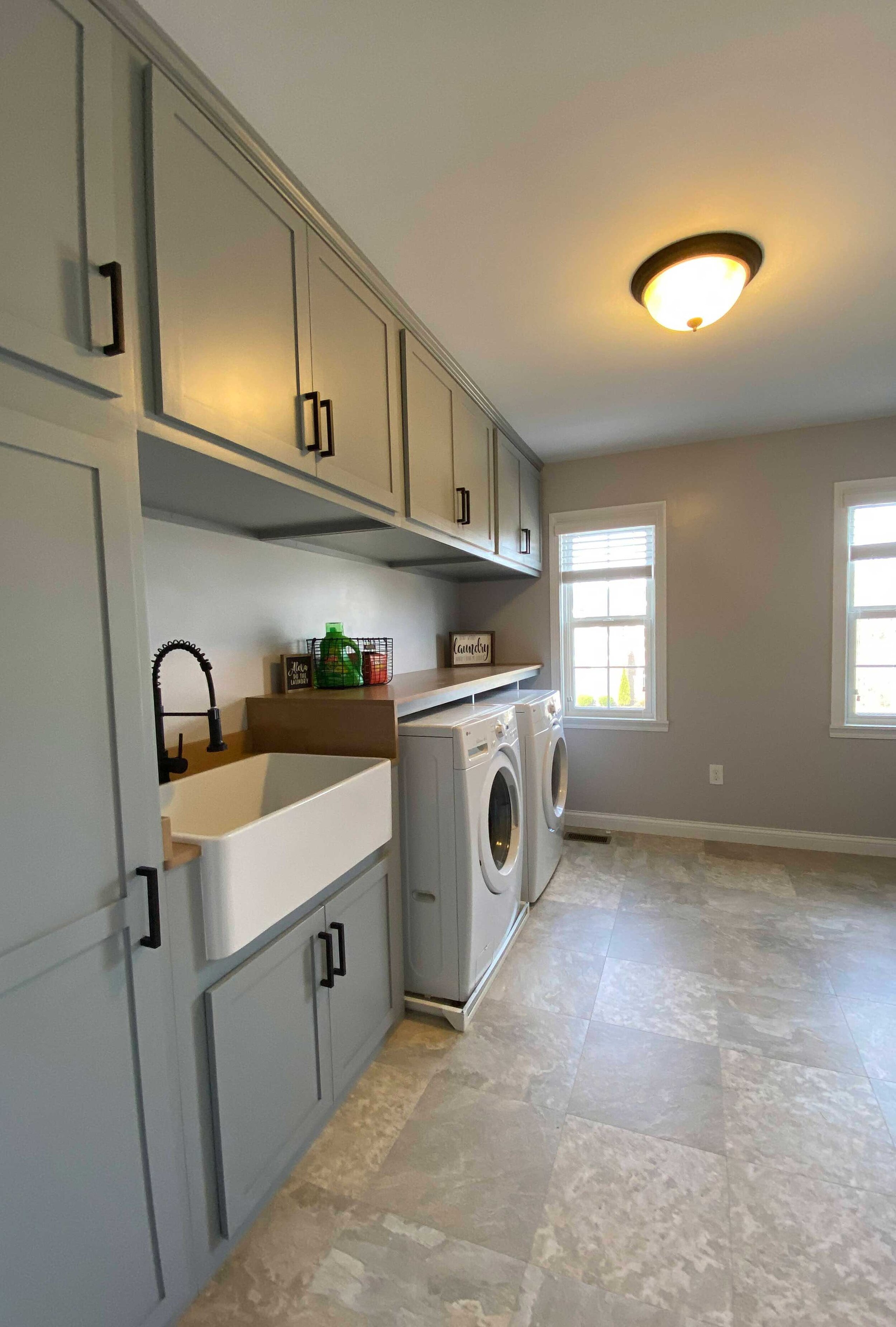 Laundry Room Cabinets, Shelves, Folding Table and Sink Base ...