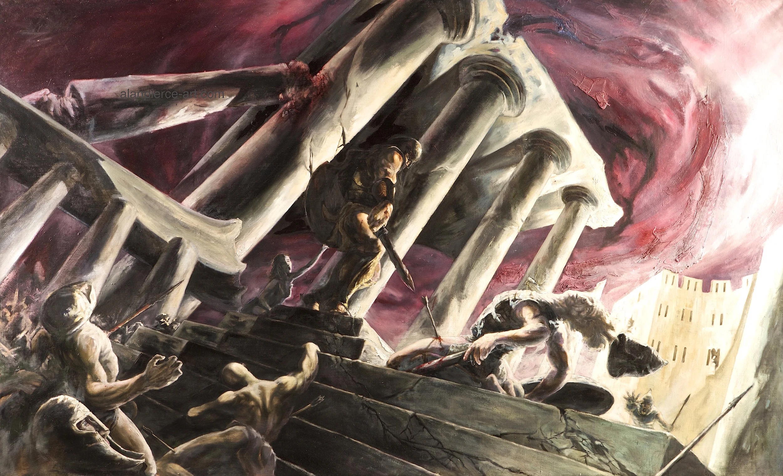 AEGAMEMNONS' GREED AND ACHILLES' LUST-OIL PAINTING-ALAN PIERCE.jpg