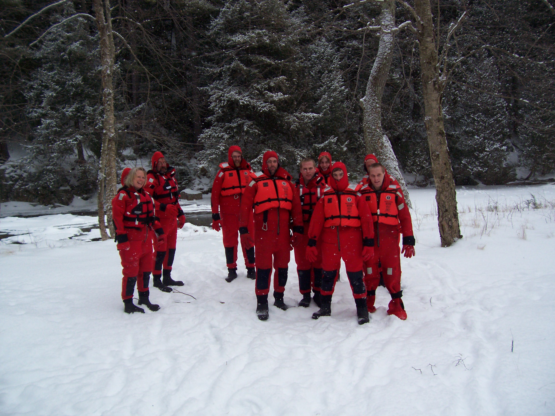 Response Team drill on cold water rescue 