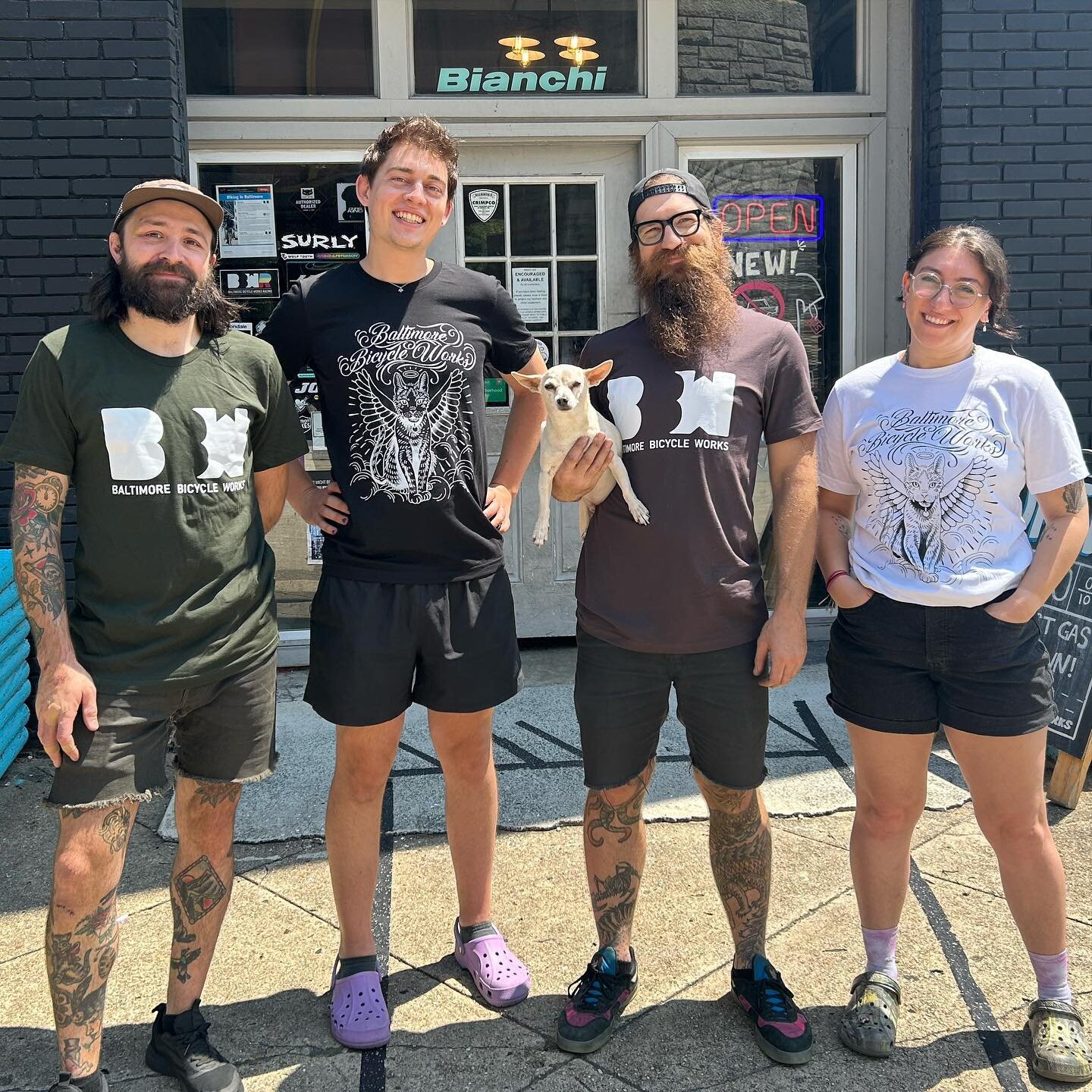 New Tees Have Arrived! 

We have a very special limited run of Falkor memorial tees that we&rsquo;re designed by @stayhumbletattooco very own @aleciatattoos 
$15 from each of those shirt sales will be donated to @barcsanimalshelter 

We also have new