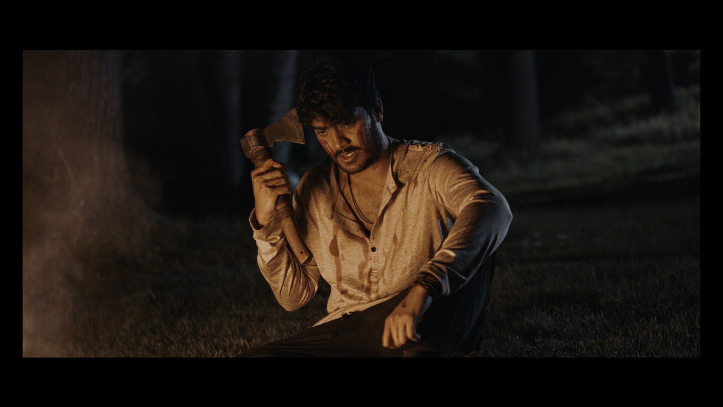 These are some of my favorite frames from the latest short film where I was the cinematographer. It was a challenging project. We shot it over 5 nights in the woods of Pennsylvania. Despite having the Aputure Nova 600 with a fire effect, we decided t