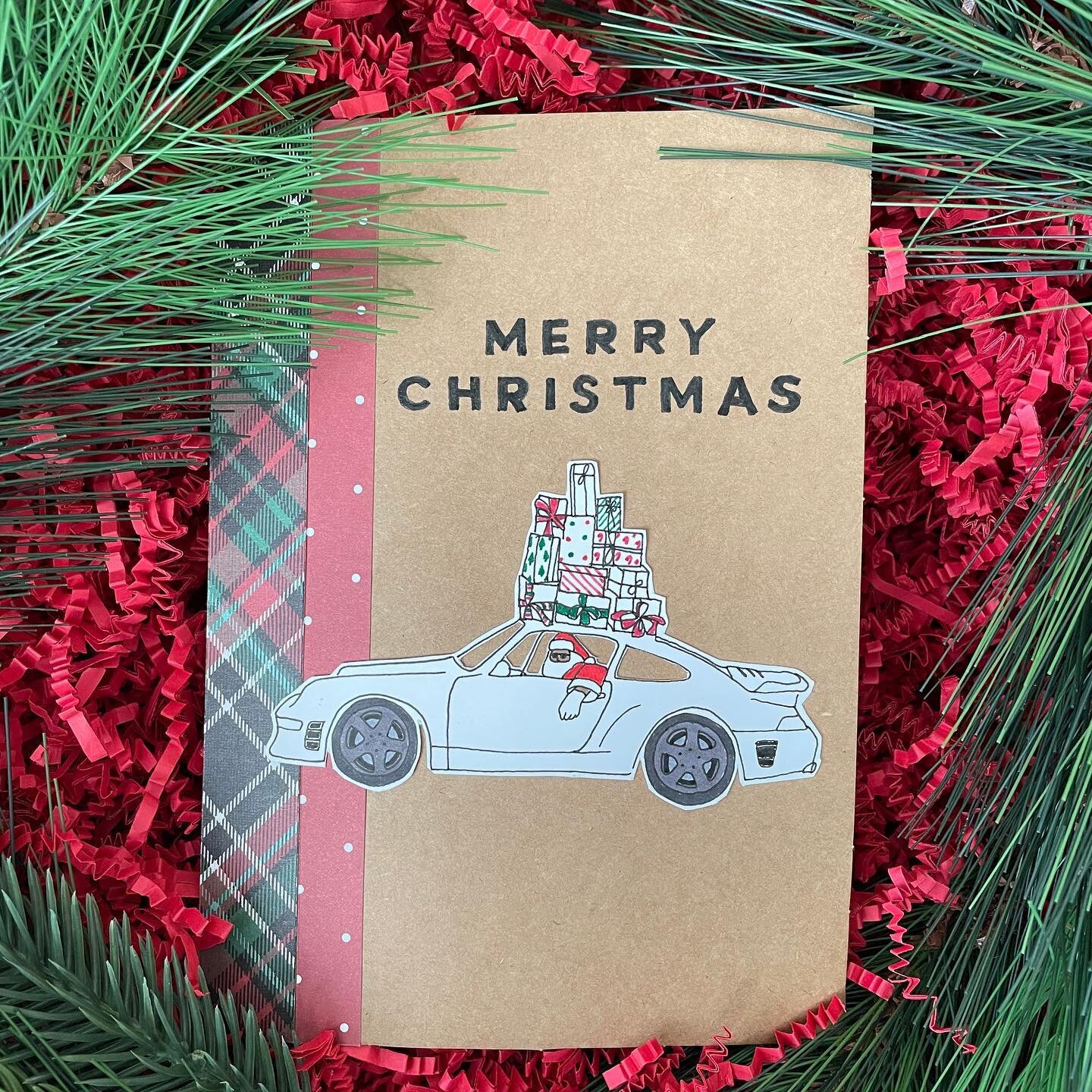 Our friends over at @otherworksco just recently released their Christmas card collection for this year. 🙂 this year features Santa delivering gifts in a #993 #Turbo. 
This is the perfect card for your favorite Porsche enthusiast that&rsquo;s been go
