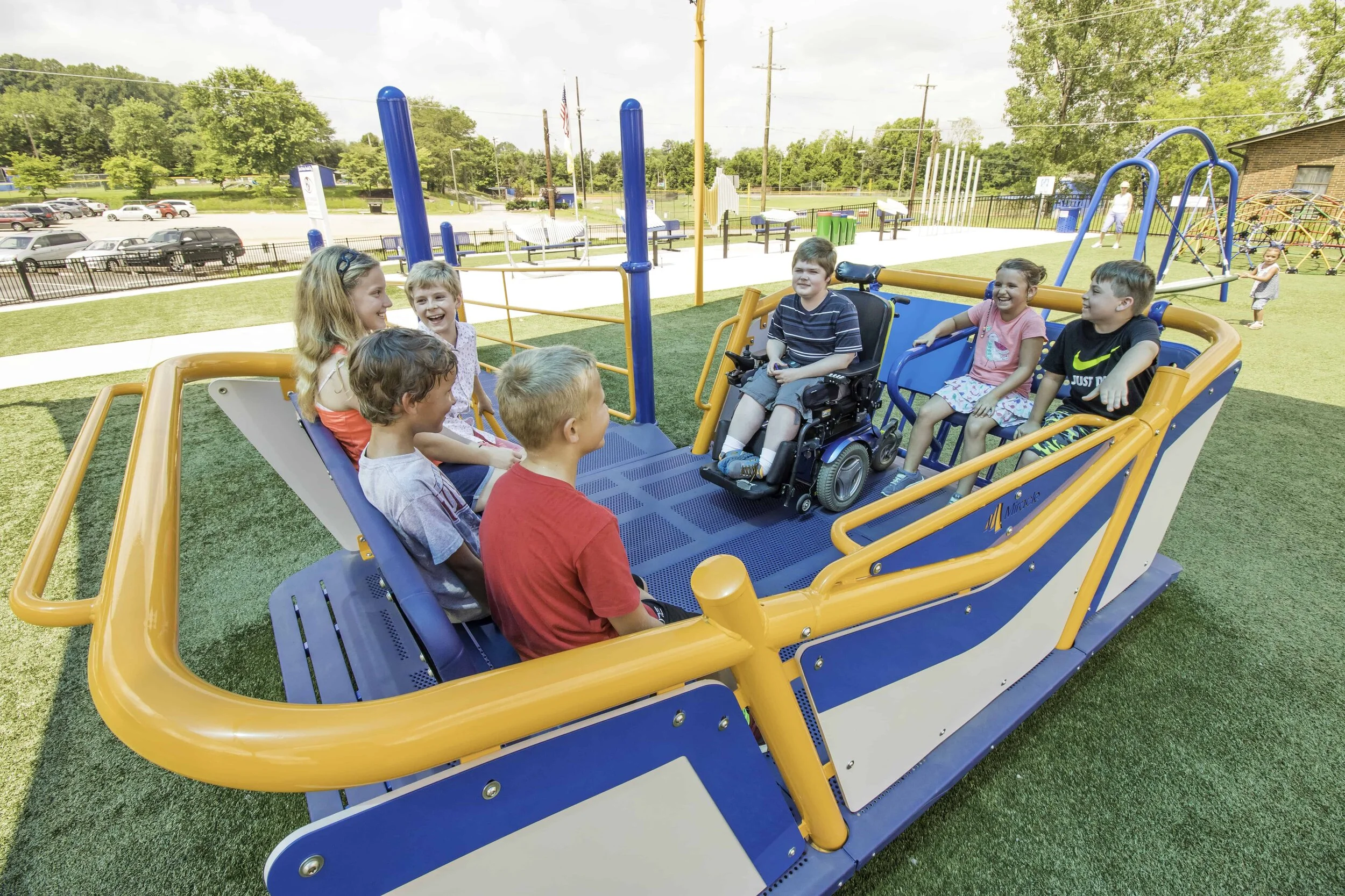 Inclusive play equipment Alta Glide inclusive glider — Liberty Parks
