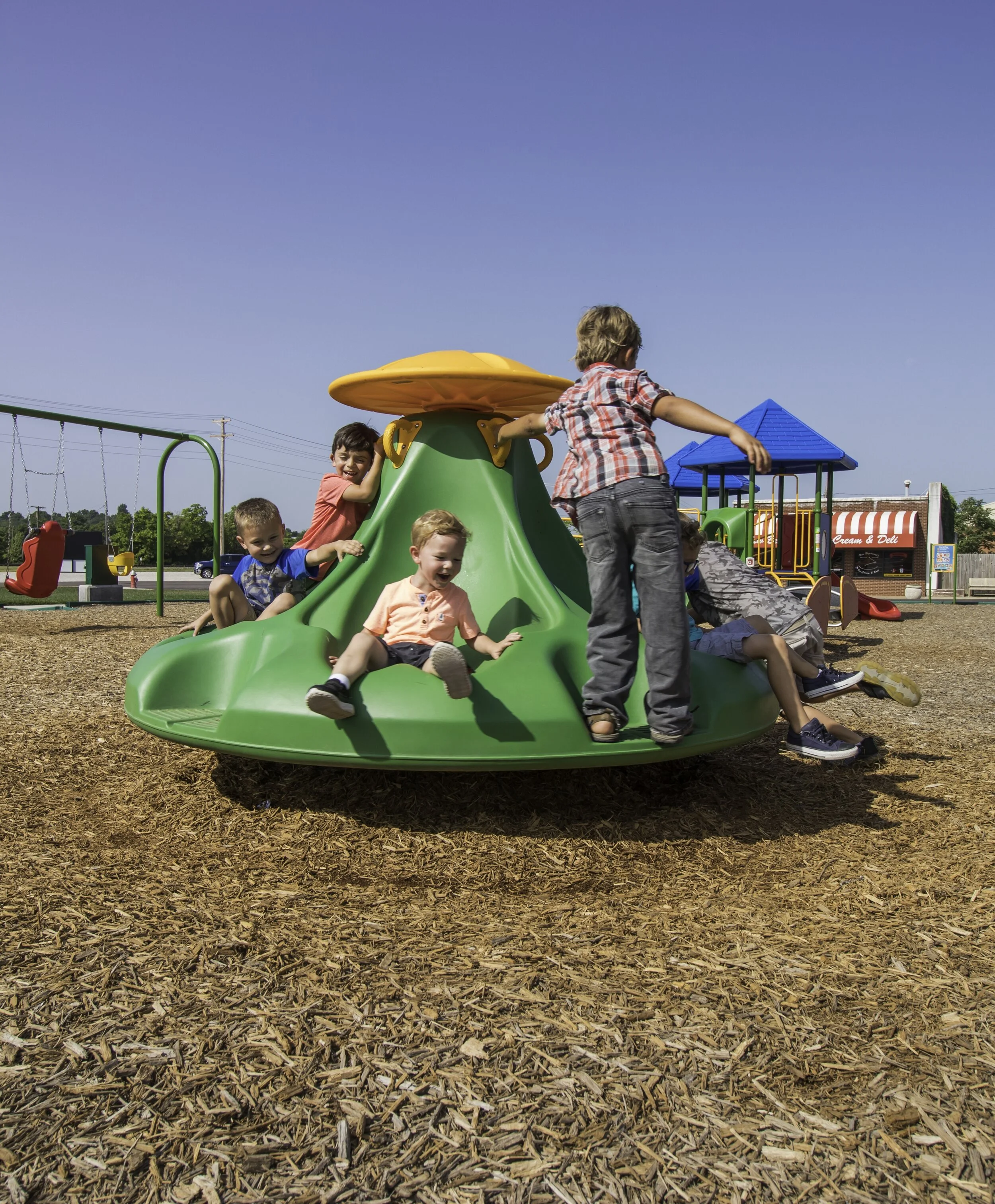Kompan Playground Roundabout Spinny Playground Thing Spinning