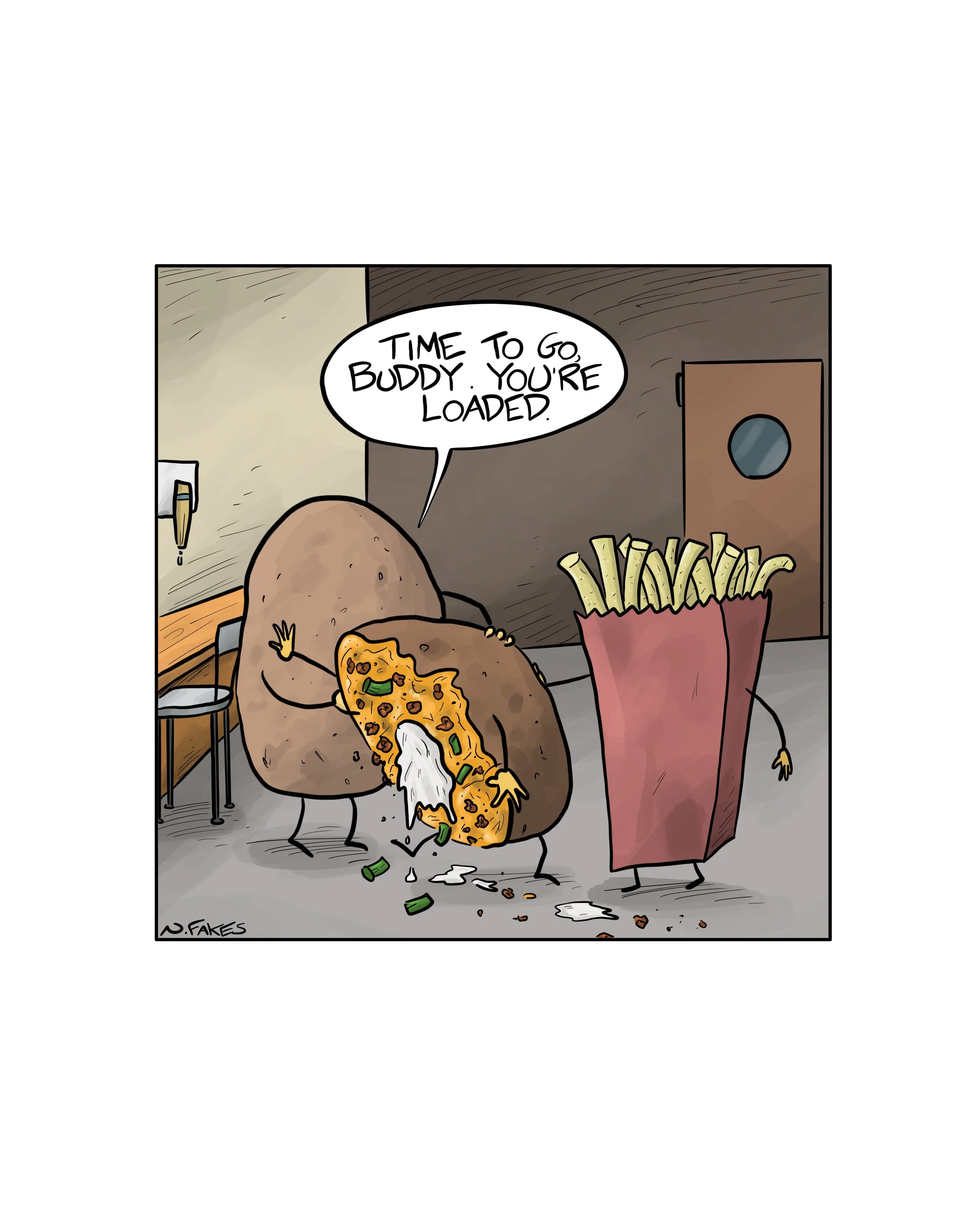 Loaded Potato 8"x10" Signed Print