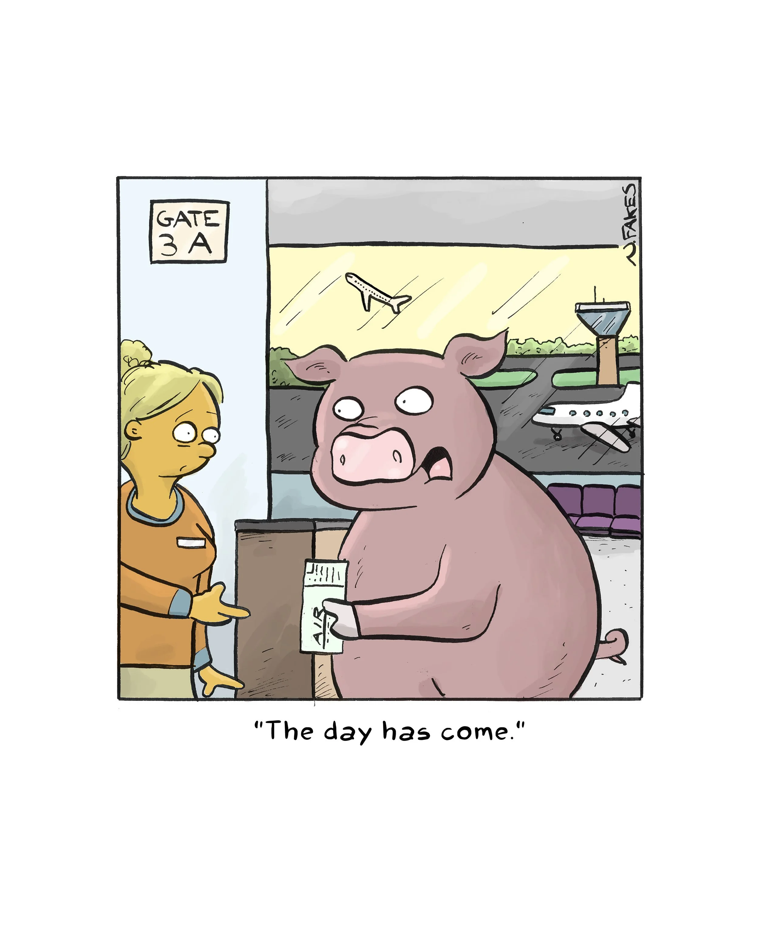 Pigs Fly 8"x10" Signed Print