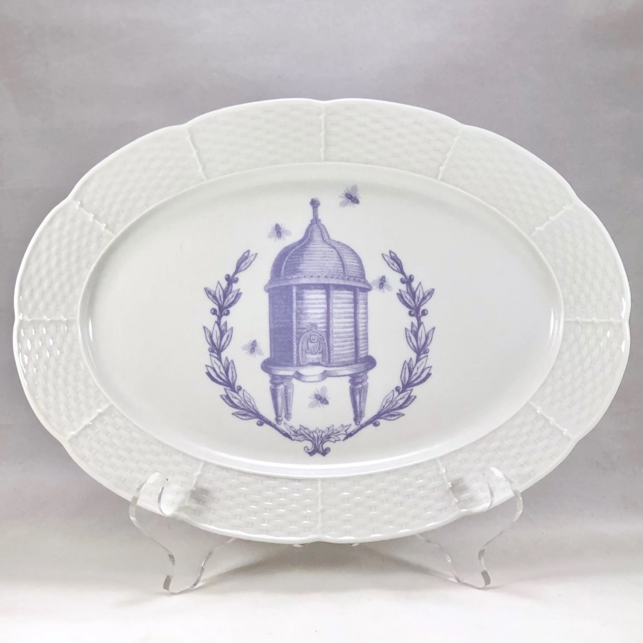 Hive Porcelain 14" Basketweave Platter