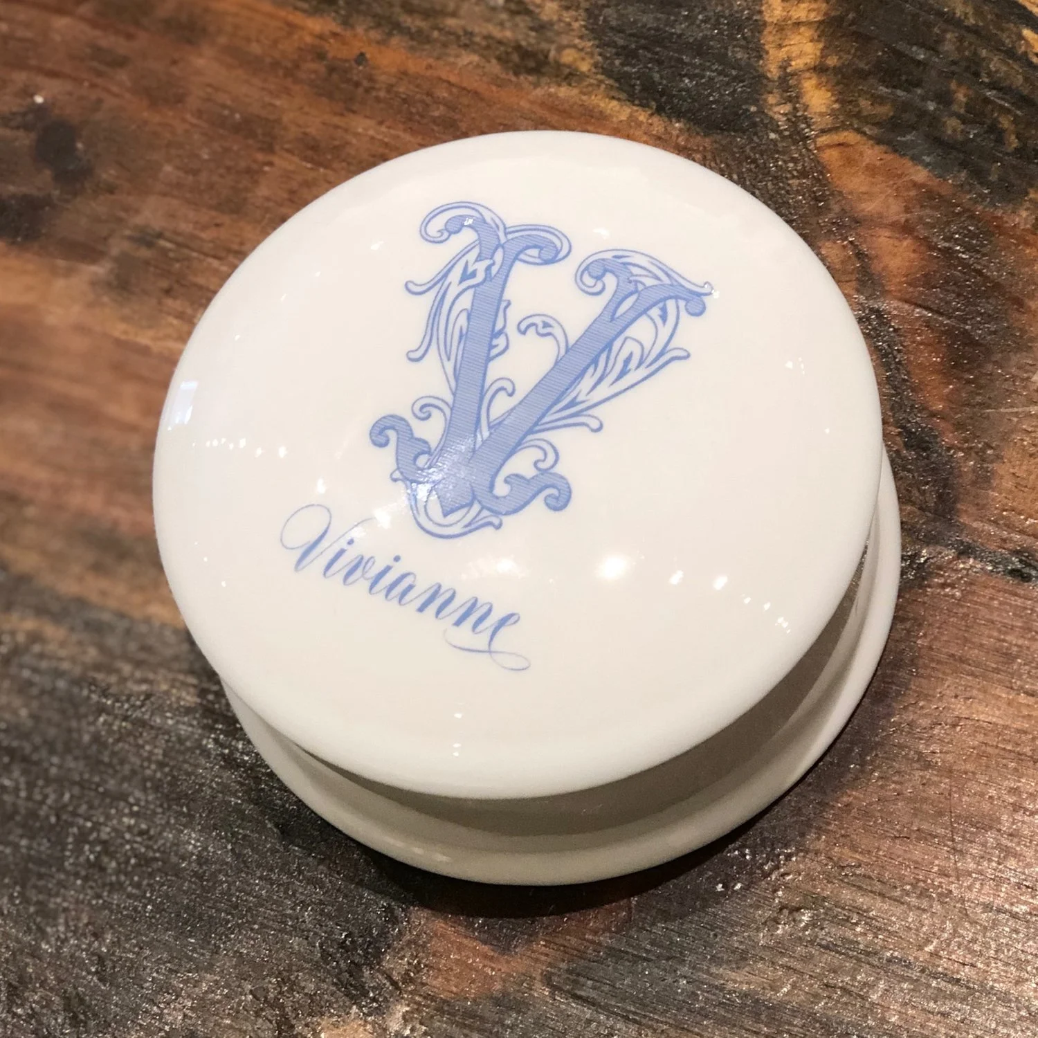 Hive Porcelain Round Lidded Box