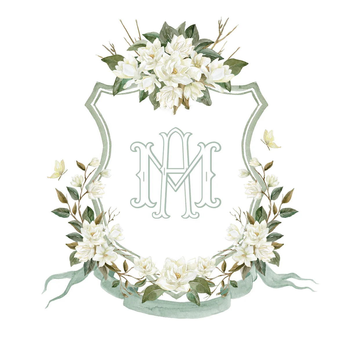 Magnolia Wedding Crest