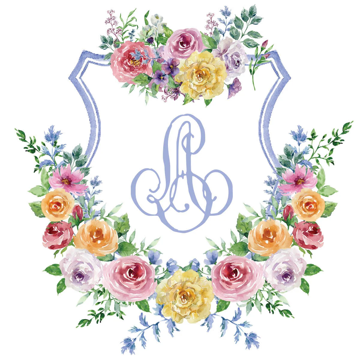 English Garden Wedding Crest 