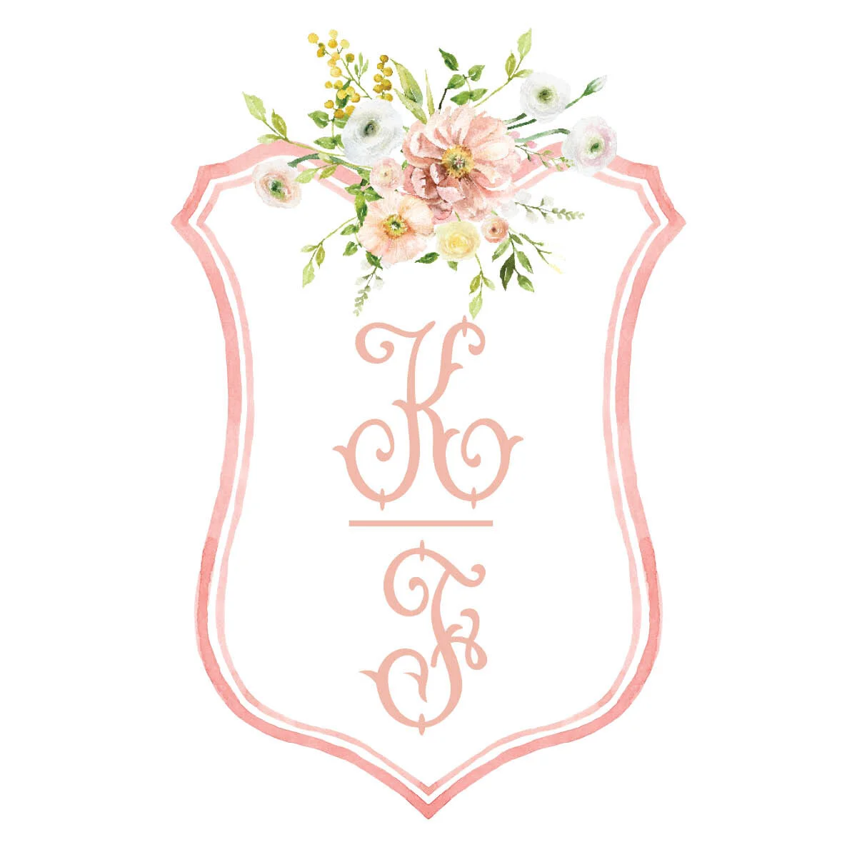 Blush and Bashful Wedding Crest 