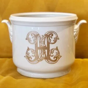 Hive Large Porcelain Cachepot / Ice Bucket