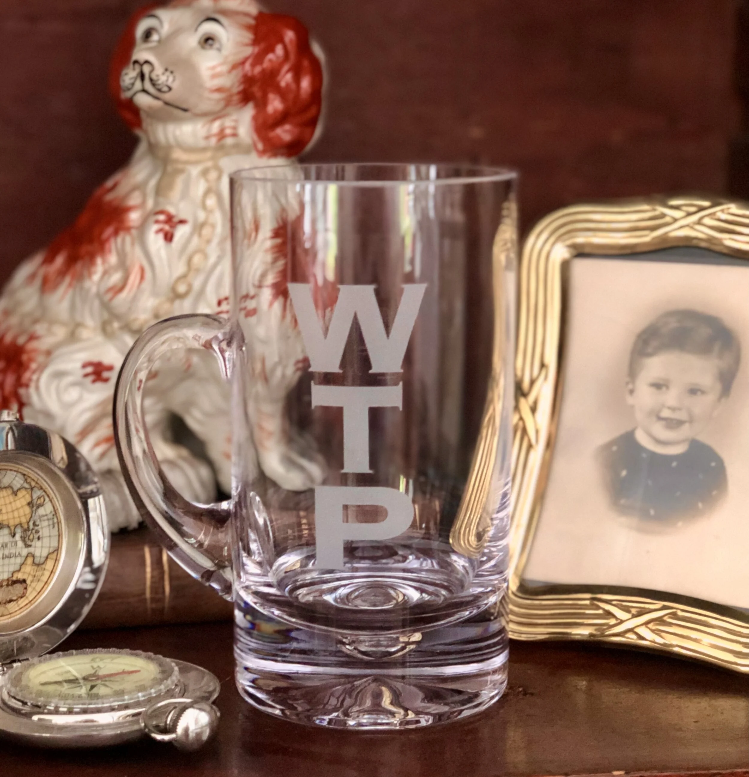 Mouth Blown Lead Crystal Beer Mug