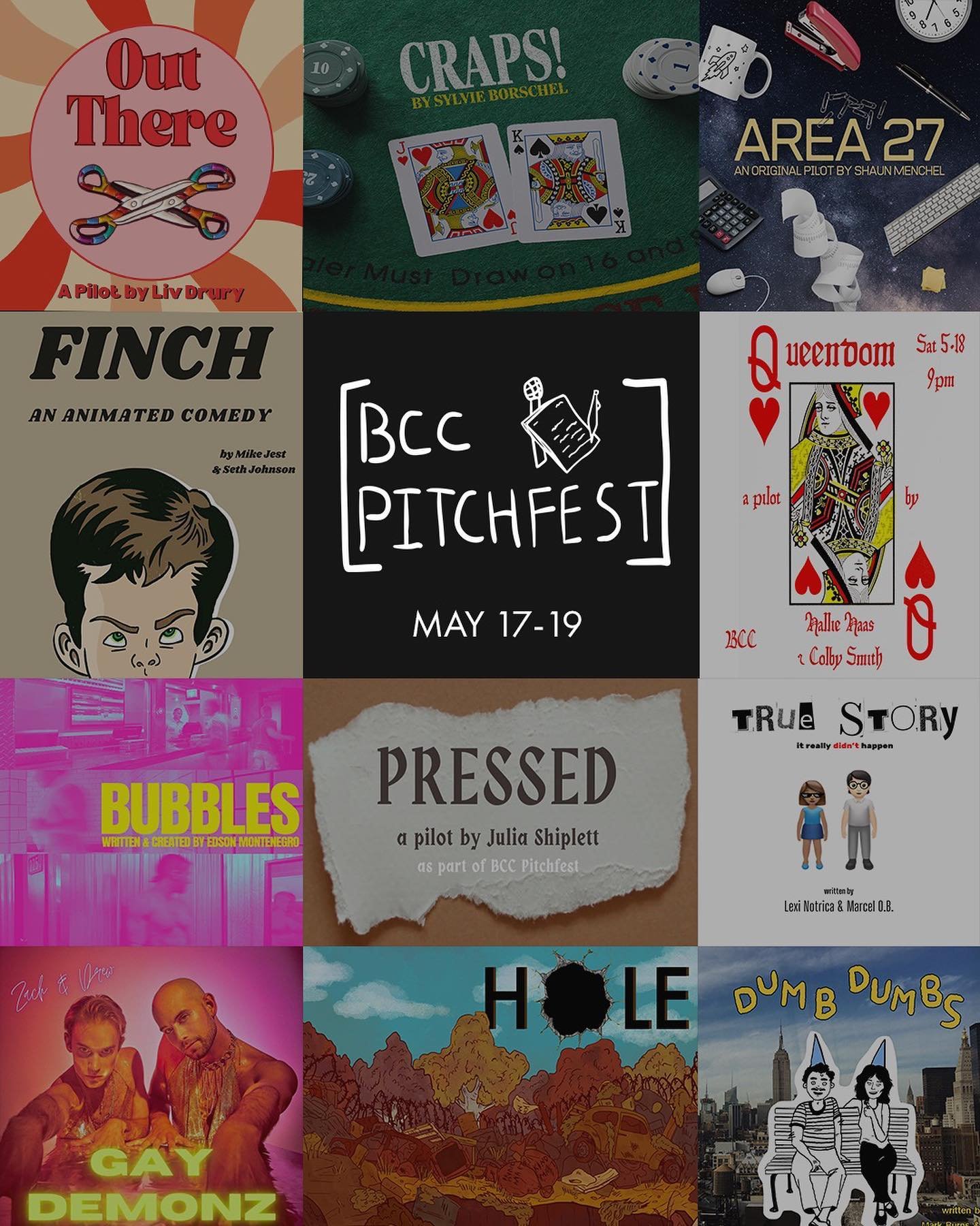 Pitchfest is back!! Swipe to see this year's writers!

Pitchfest is a festival of pilots &amp; one-person shows, written by members of the BCC Community, and brought to life onstage by your favorite Brooklyn comedians. So much better than reading scr