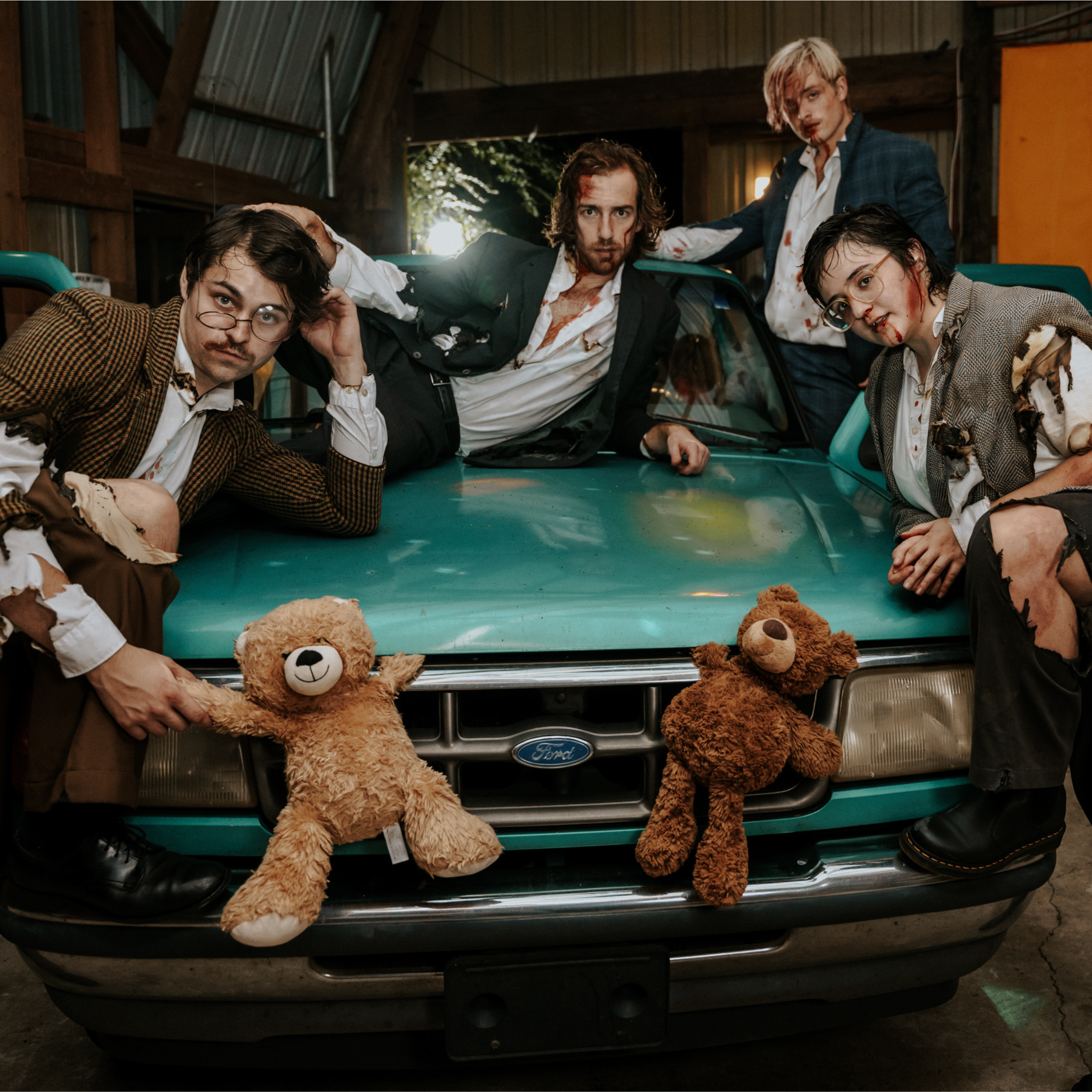 Two Bears Blow Up in a Car