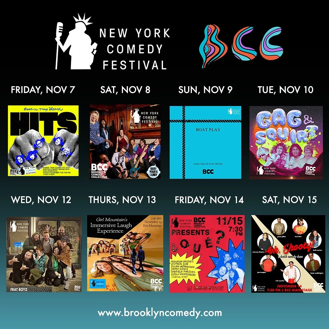 @nycomedyfest line up at BCC 🤠🌹 come spend it with us 😇 laughing&hellip;enjoying&hellip;the list goes on really