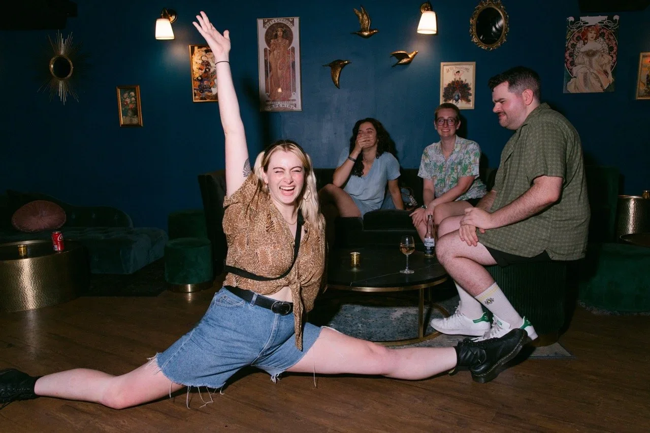 BCC Community Member Doing a Split for FAD 2023.webp