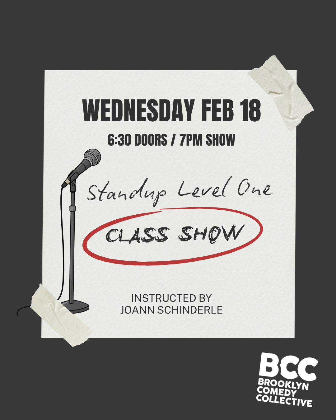 JoAnn Schinderle's Stand Up Level 1 Class Show