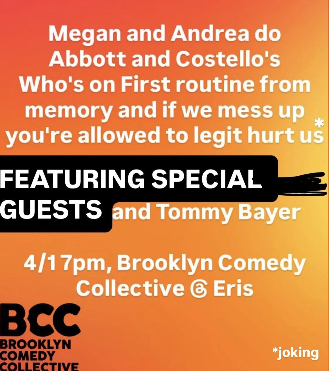 Megan and Andrea do Who's on First from memory