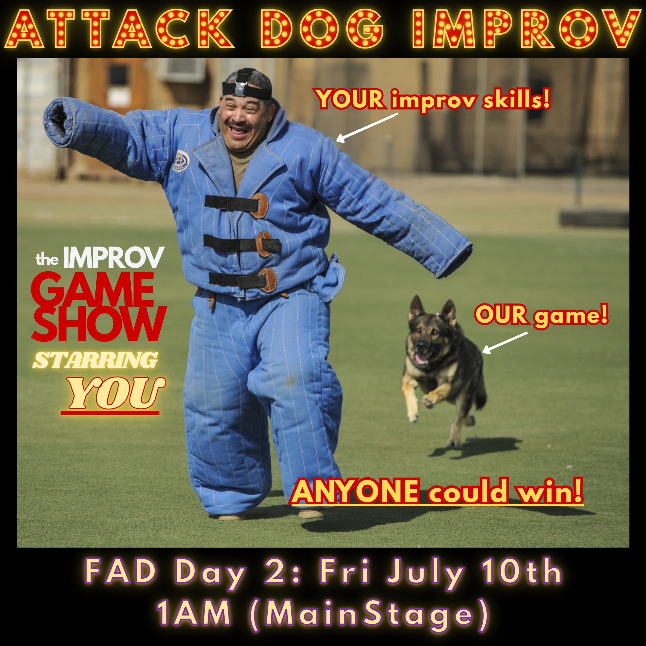 Attack Dog Improv (a game show starring you)