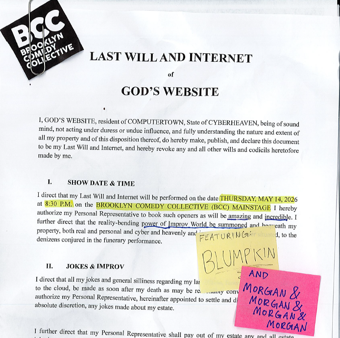 God's Website: Last Will and Internet