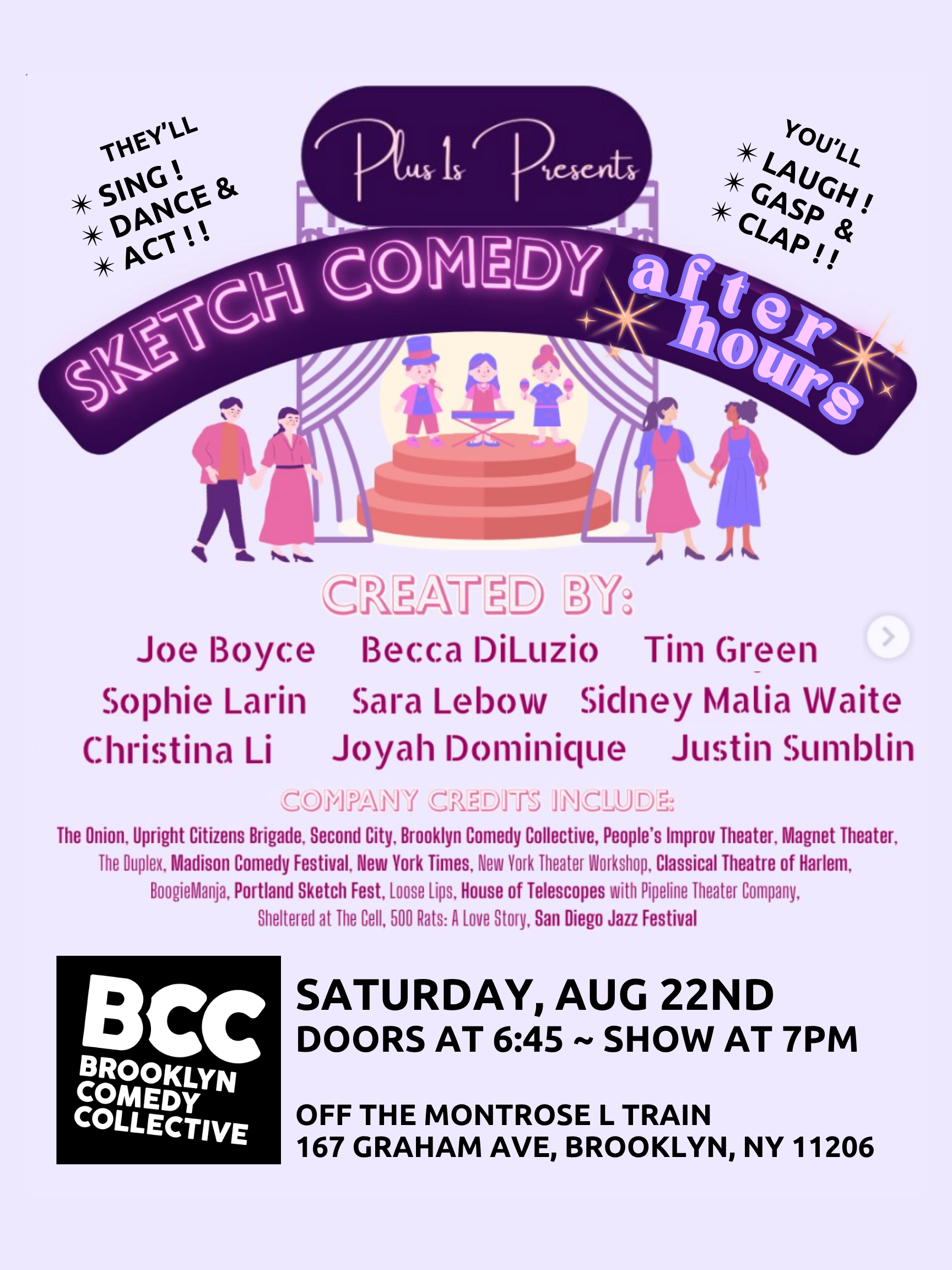 Plus 1s: Musical Sketch Comedy