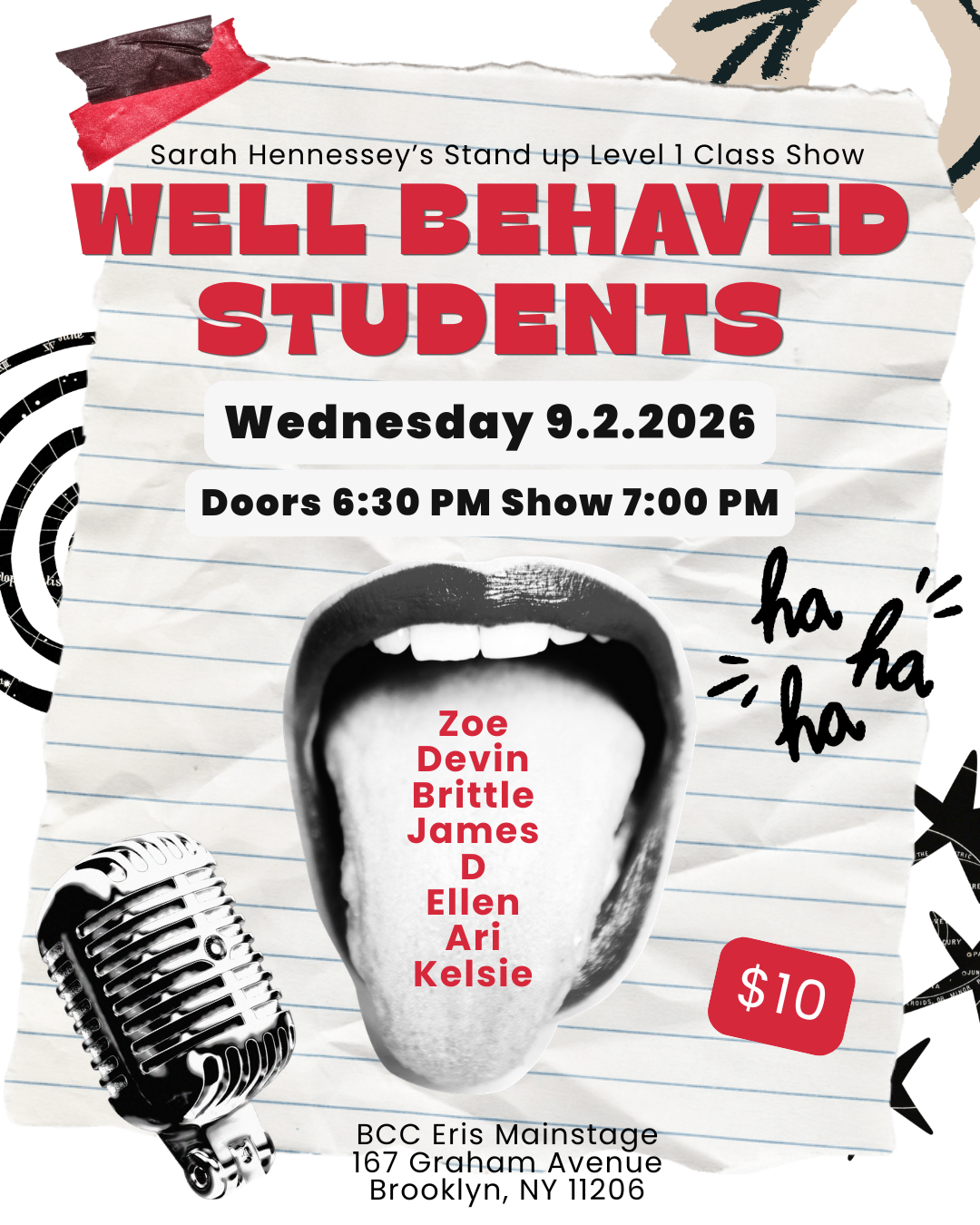 Sara Hennessey's Stand Up Level 1 Class Show (Sunday Section)
