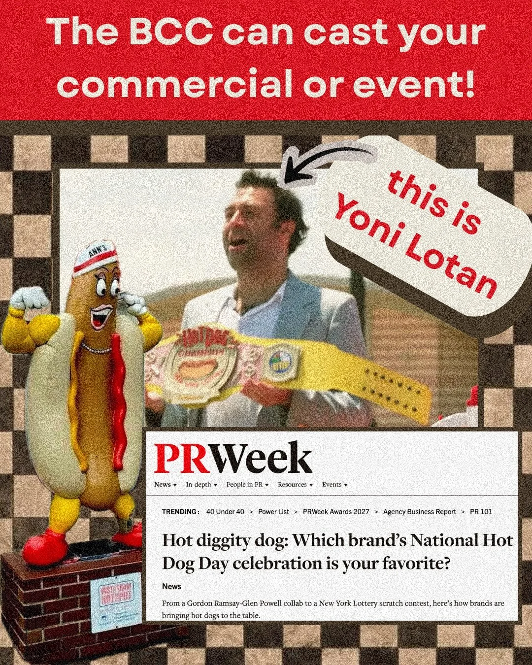 We cast @yonilotan to host a hot dog eating contest🌭👅