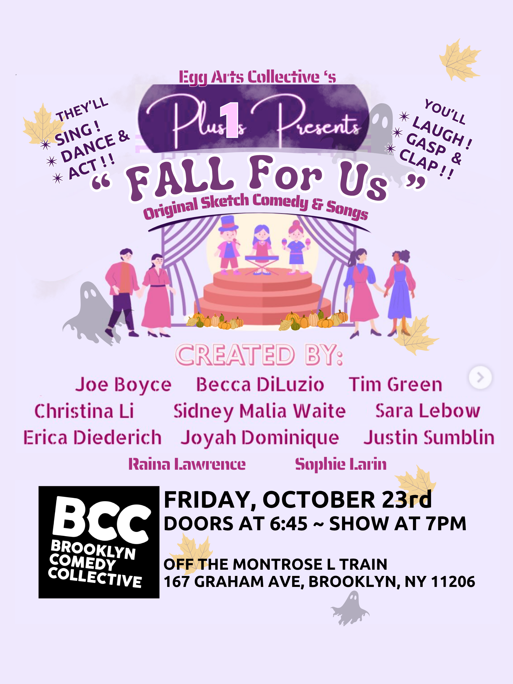Plus 1s: Sketch + Musical Comedy