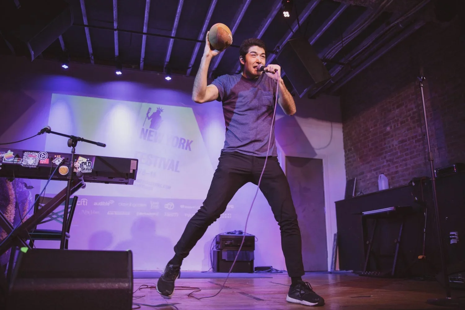 Photo of Dylan Adler performing on stage