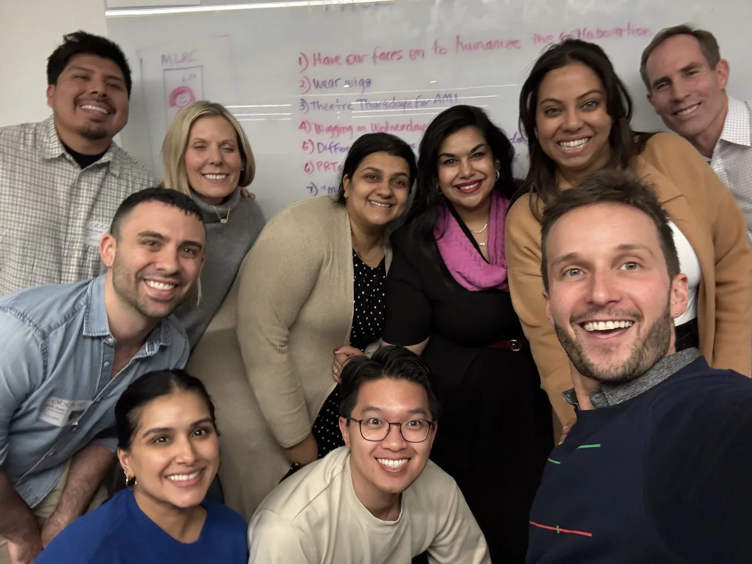 Group selfie of a corporate workshop hosted by BCC.