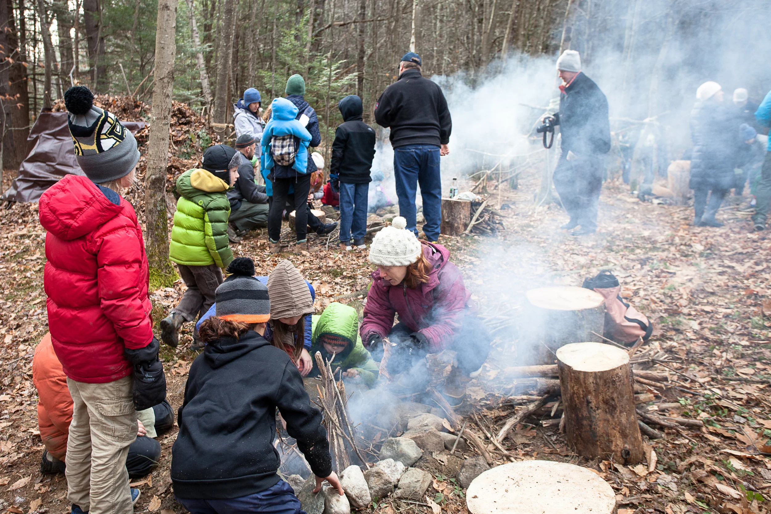 Over 50 parents and children attended a Fire and Shelter Building workshop at TGS in November. The event was hosted by the fifth grade as the culmination of their Science of Survival unit.