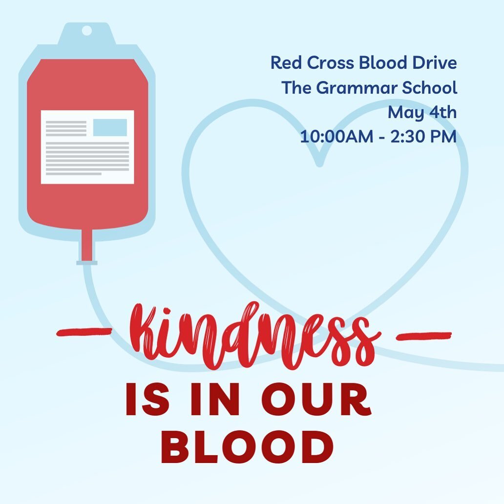 Join us as we host our second community blood drive, Thursday, May 4th. Sign up through the link in our bio.