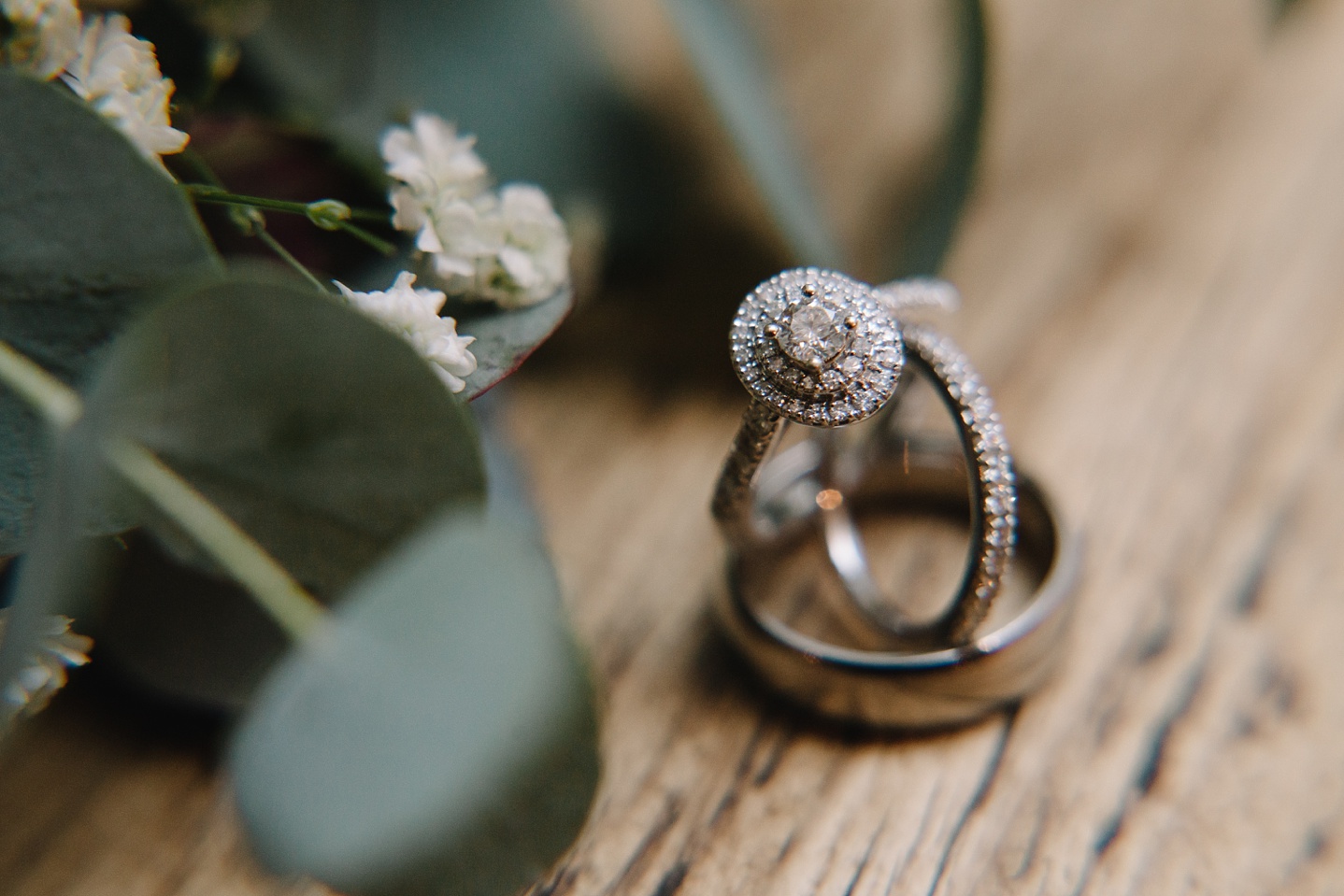 Sheffield Wedding Photography close up of diamond wedding rings