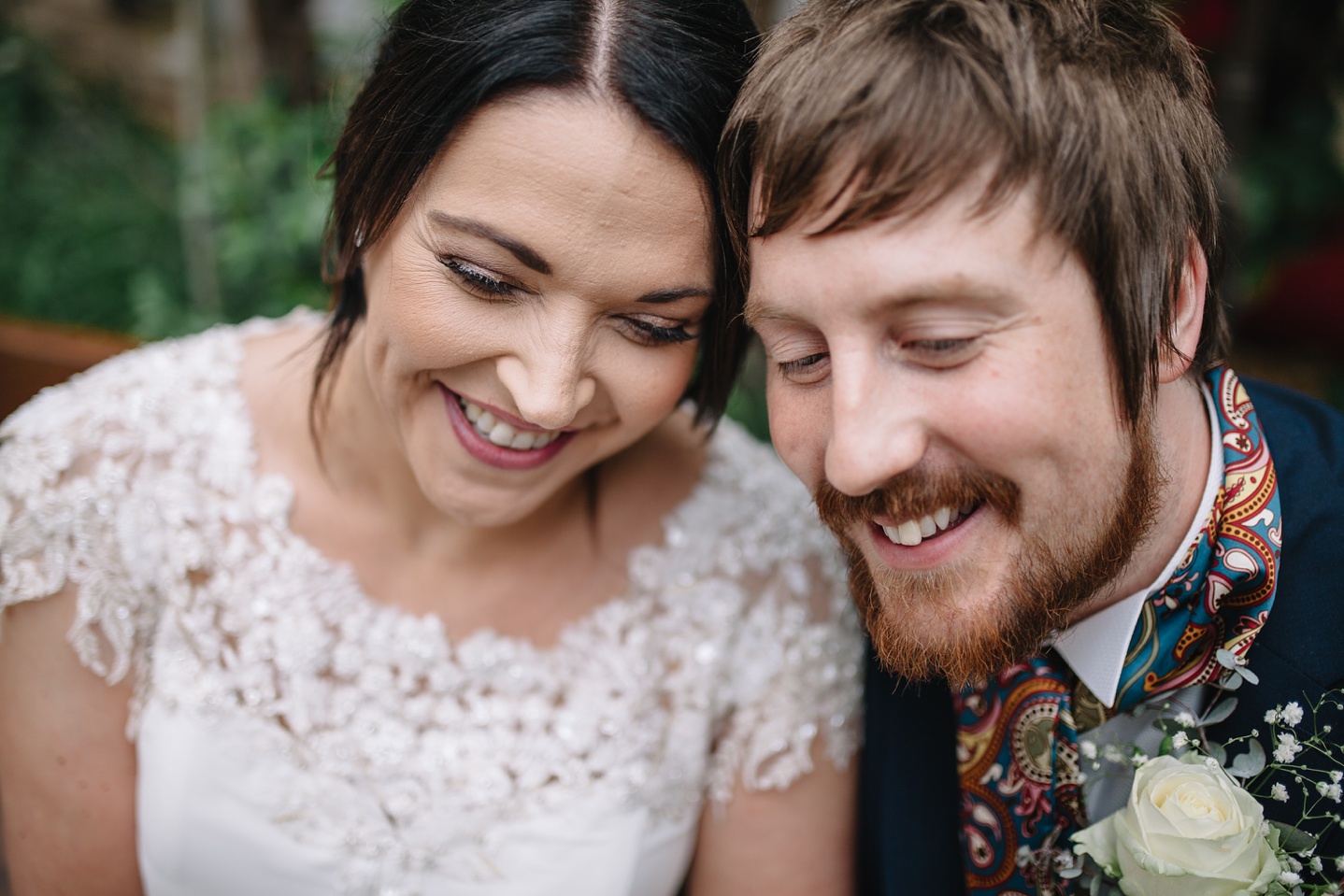 Sheffield wedding photography of bride and groom smiling