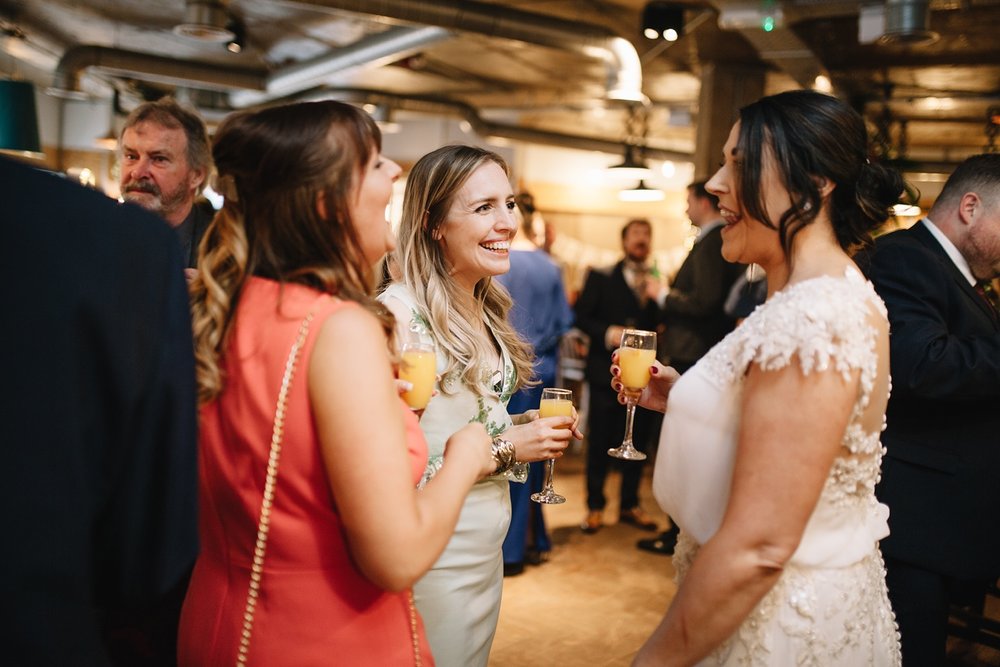 bride talking to her guests at Couch Sheffield
