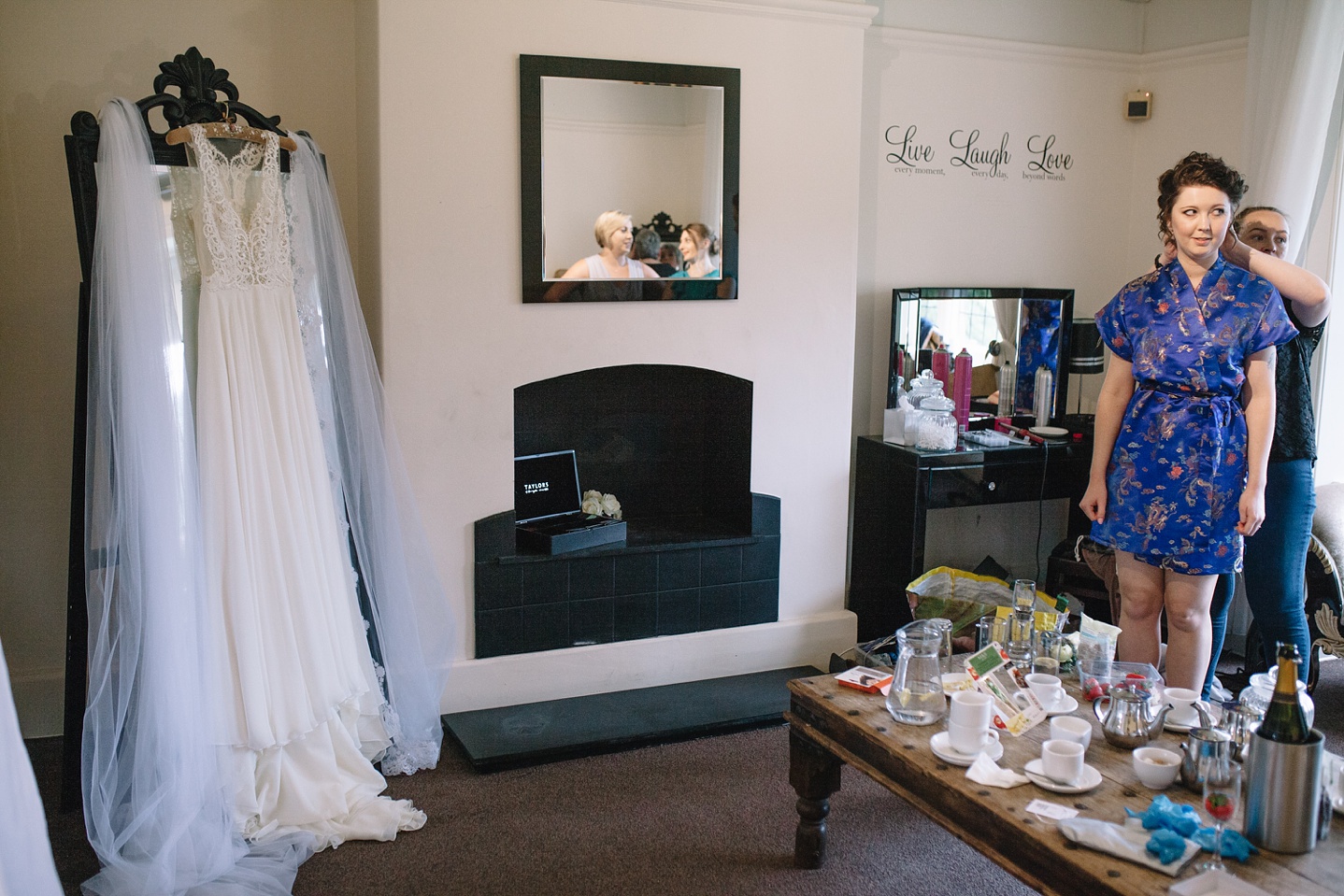 bridal preparations for a Whirlowbrook Hall wedding