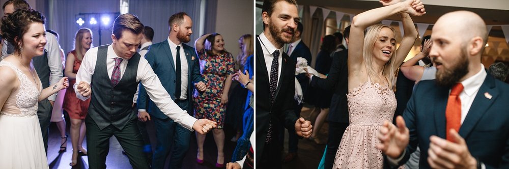 groom and grooms sister dancing 