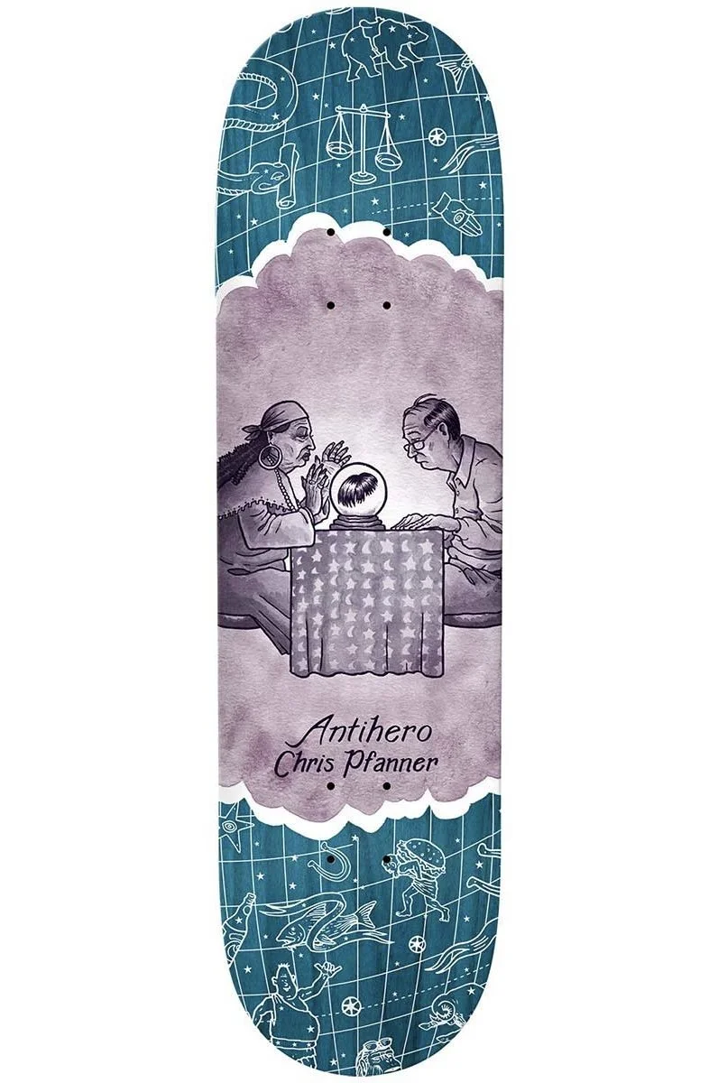 8.06 Antihero Chris Pfanner It's A Sign Deck - Teal Stain