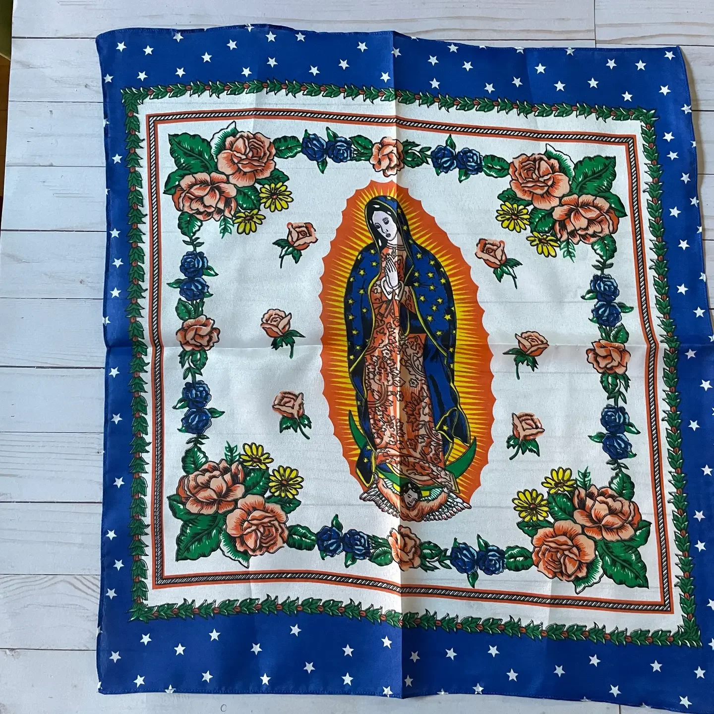 Virgen Guadalupe Colorful Scarf Bandana Mexico