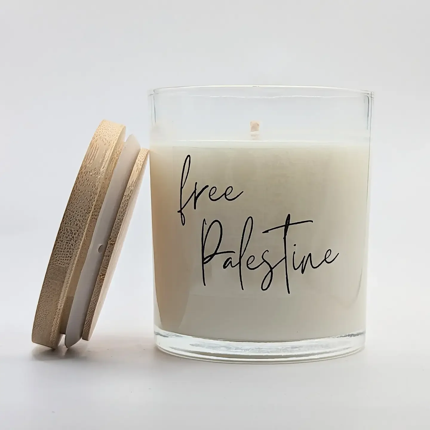 Free Palestine Candle - Cursive