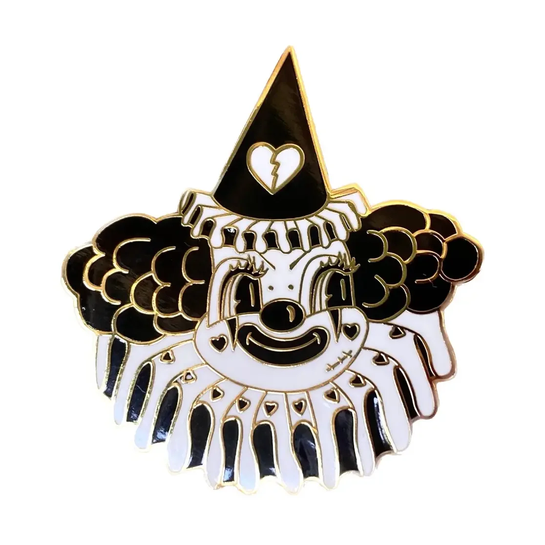 Goth Poopywise the Clown 1.5" Enamel Lapel Pin