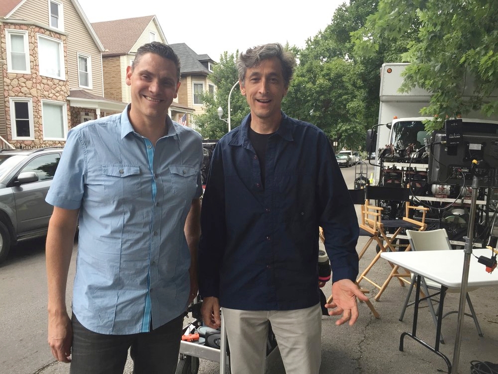 Brad and David Pasquesi shooting TEN MORE. 