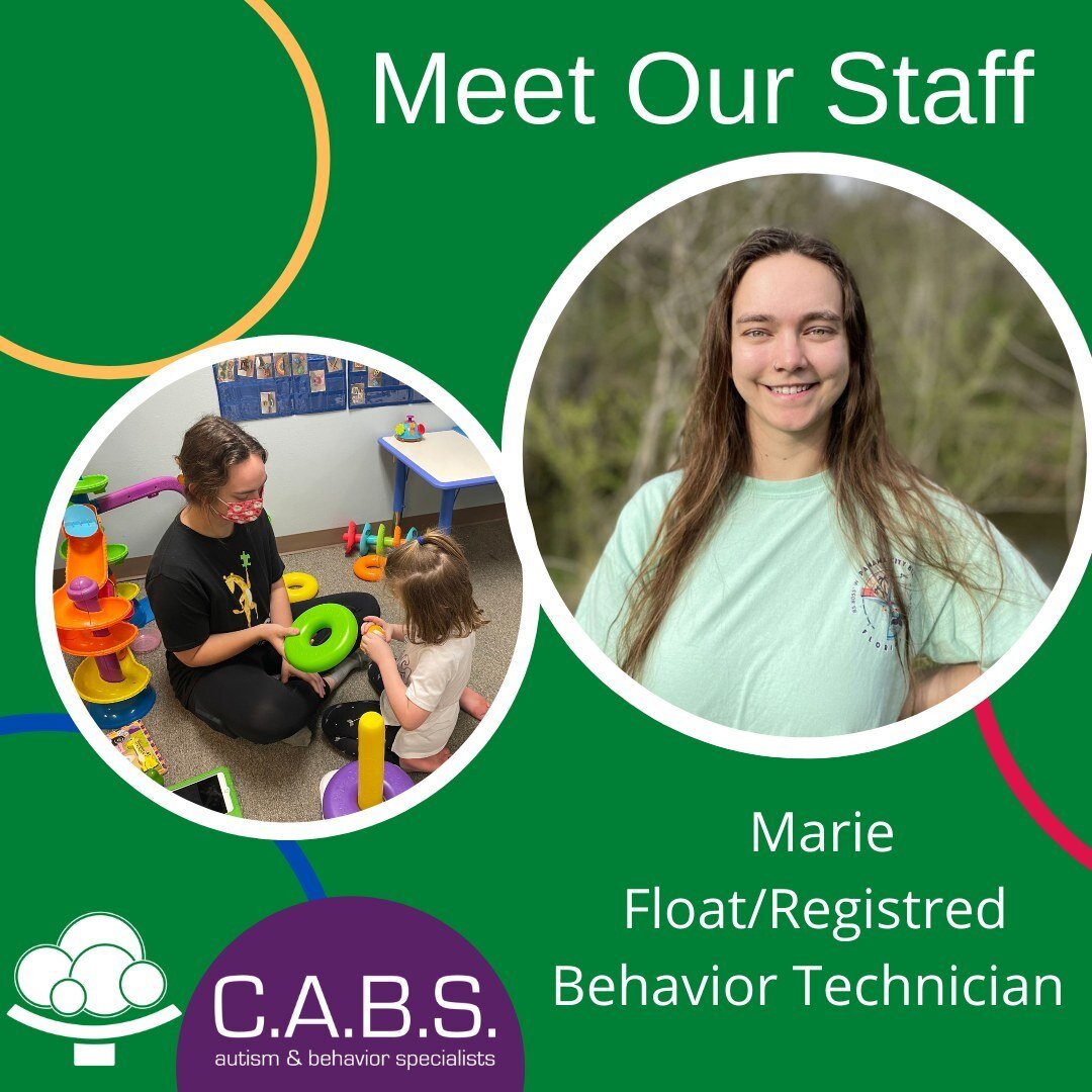 Meet our Rome GA Staff!⁠
⁠
Marie is a Float at C.A.B.S. Rome and has been with our clinic since January 2020.  She started as an RBT and was promoted to a float in May 2021.  Marie loves getting to see the kids grow and learn! When she&rsquo;s not at